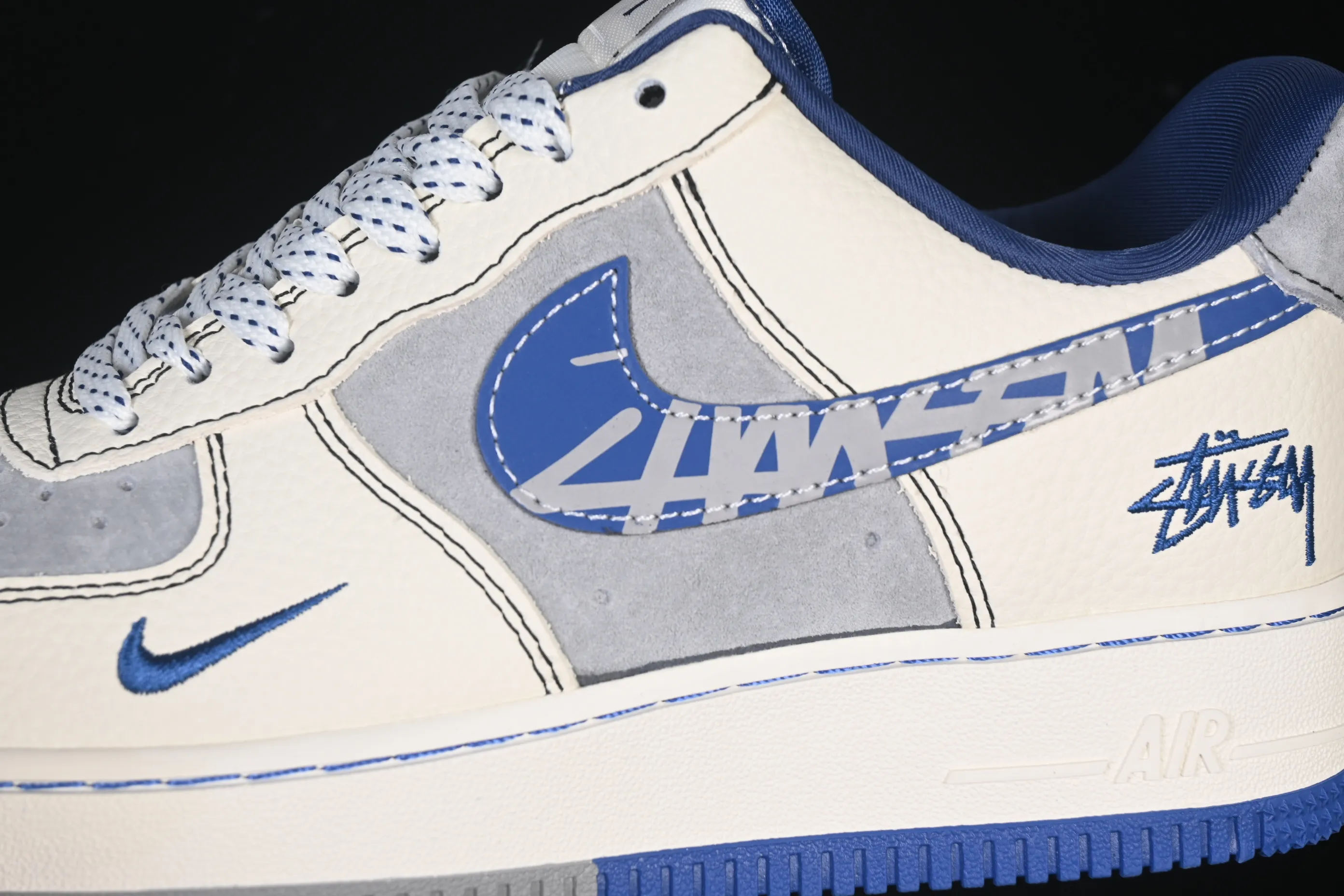 All categories Nk Air Force 1 Air Force series Nk Air Force 1 Low Air Force low-top Nike Air Force 1'07 Low Stussy co-branded double parquet blue hook Air Force 1 low-top casual sneakers XL1979-123
